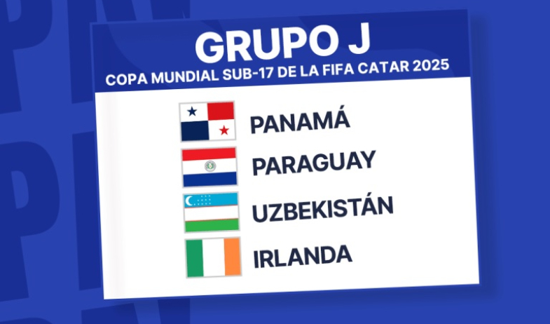 Panamá Sub-17 enfrentará a Irlanda, Paraguay y Uzbekistán en el Mundial de Catar 2025 