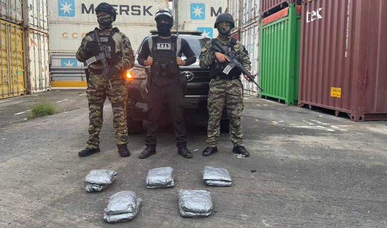 Tras allanamiento, la Policía Nacional incutó 10 paquetes de presunta droga ocultos en un contenedor  