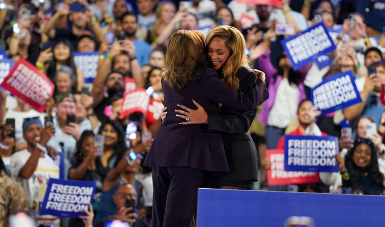 Beyoncé y Kamala Harris unen fuerzas en un poderoso mitin sobre el aborto 