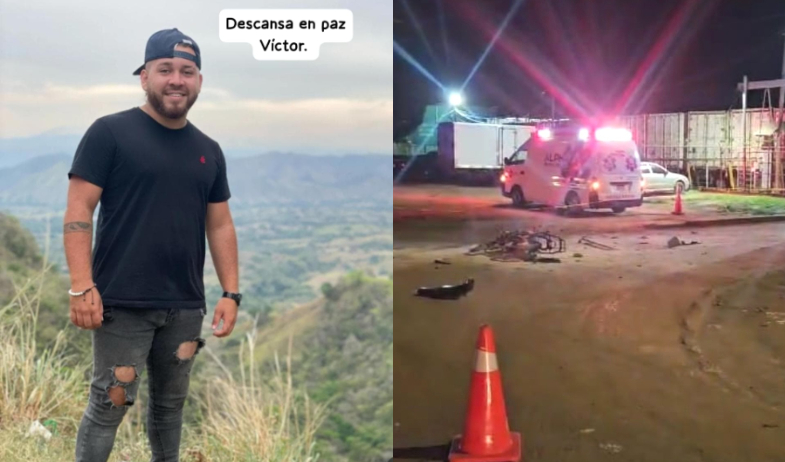 Motociclista muere calcinado tras chocarse contra un camión  