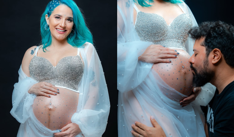¡Brillando en su mejor versión!  Diana Monster celebra el crecimiento de su 'pancita' con un 'look' digno de fantasía 