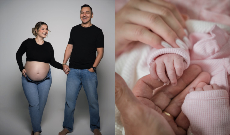 Esposa de Flex sorprende al revelar que su bebé nació hace tres meses 