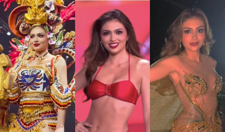 Mirna Caballini conquista su pasarela en traje nacional, de baño y noche en Miss Universe 2025 