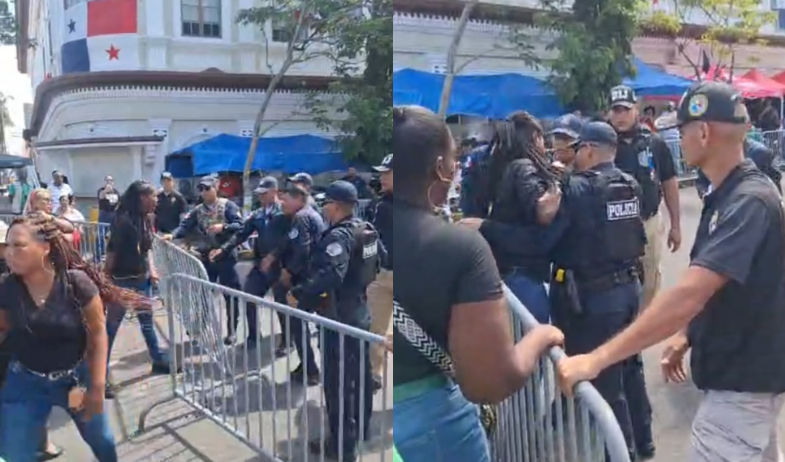 Enfrentamiento en el desfile de Colón, hubo un detenido  