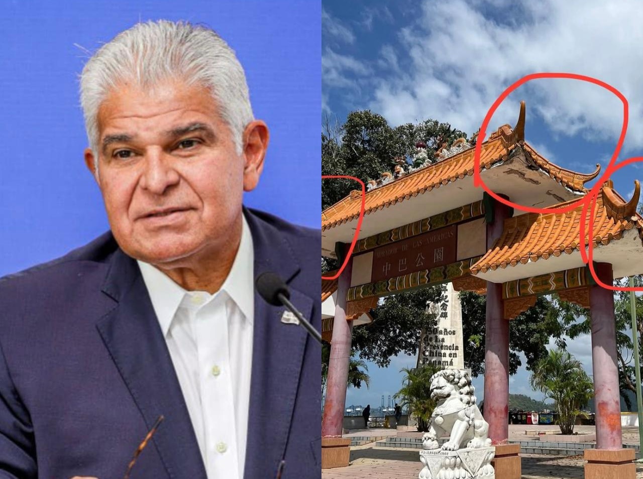 Mulino califica de 'imperdonable' demolición del monumento a la Comunidad China en Panamá 