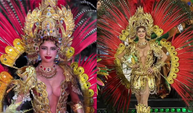 Italy Mora brilló con fuerza en el Cosmo Carnival Show, fue top 17 