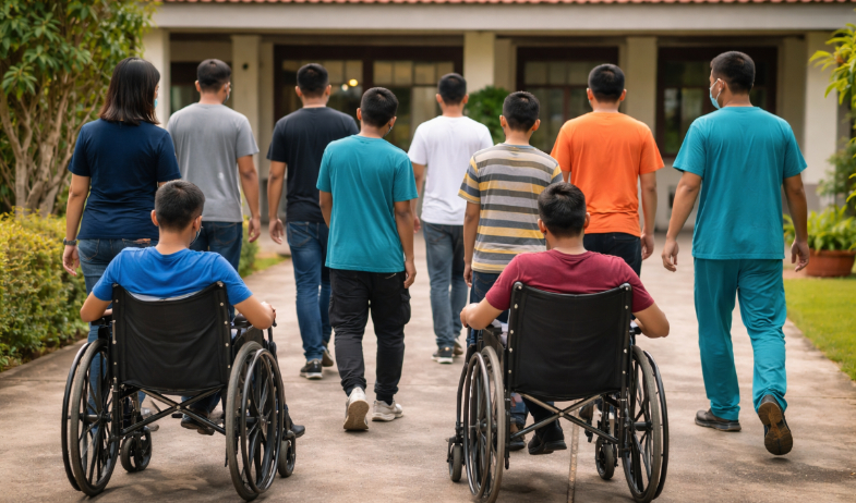 Trasladan a 10 jóvenes con discapacidad desde Tocumen hacia hogar en Chitré 