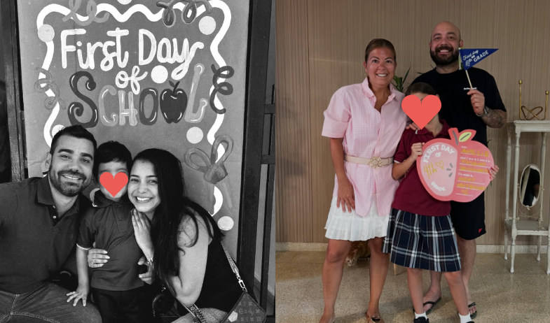 ¡Entre mochilas y lagrimitas! Sara Bello y Delyanne Arjona se ponen sentimentales en el inicio de clases de sus 'peques' 