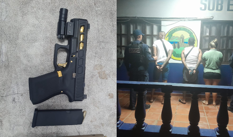 Tres personas aprehendidas tras hallazgo de pistola en control policial en Portobelo 