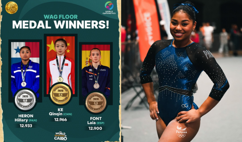 Hillary Heron conquista su segunda medalla de plata en suelo en la Copa del Mundo de Gimnasia Artística  