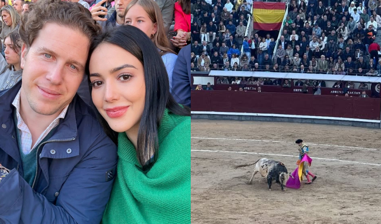 Carolina Brid vive fuerte choque cultural tras ir a una corrida de toros junto a su novio 