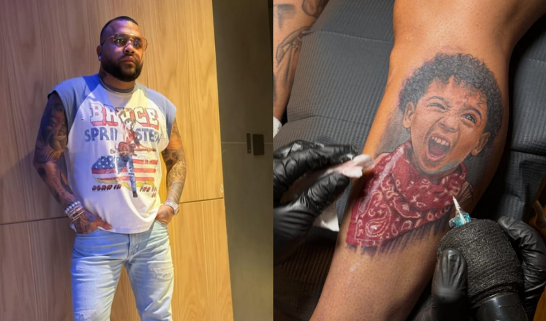 Dímelo Flow lleva en la piel el rostro de su hijo London 