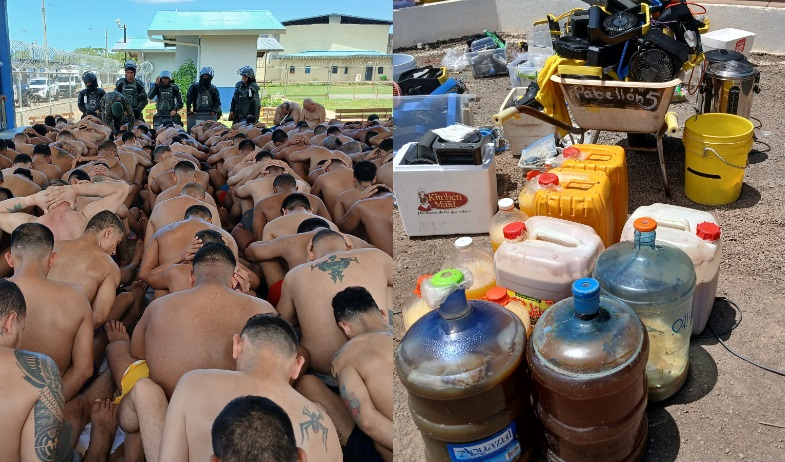 Decomisan armas blancas y tanques de bebidas fermentadas tras requisa en cárcel de Chiriquí 