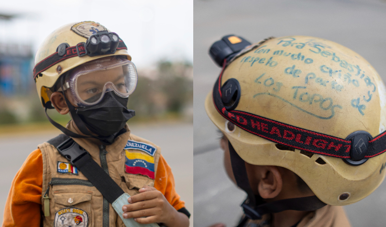 Sebastián Corro, el 'topito' venezolano de diez años que salvó a dos mascotas tras sismos 