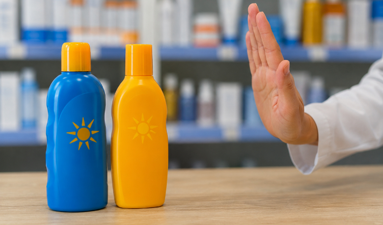 Ordenan retiro inmediato de dos protectores solares por contener ingrediente prohibido 