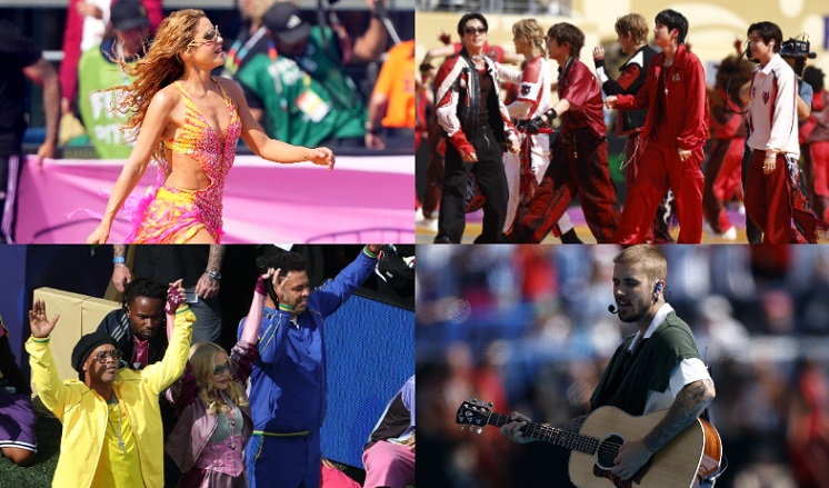 La final del Mundial reunió a Shakira, Madonna, BTS y Justin Bieber en un show sin precedentes 