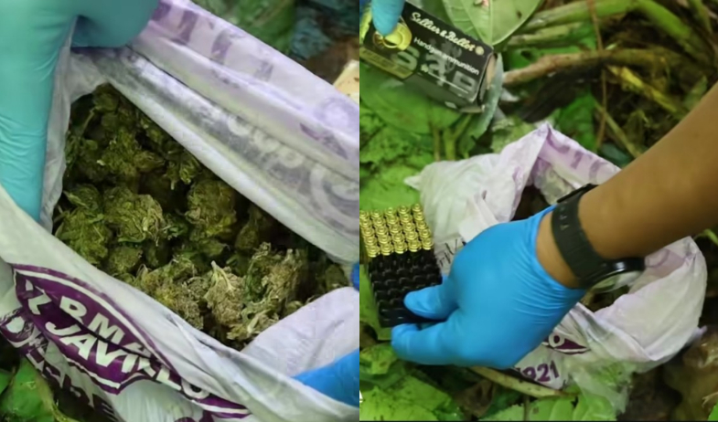 Hallan arma, municiones y presunta droga enterradas en Nueva Providencia 