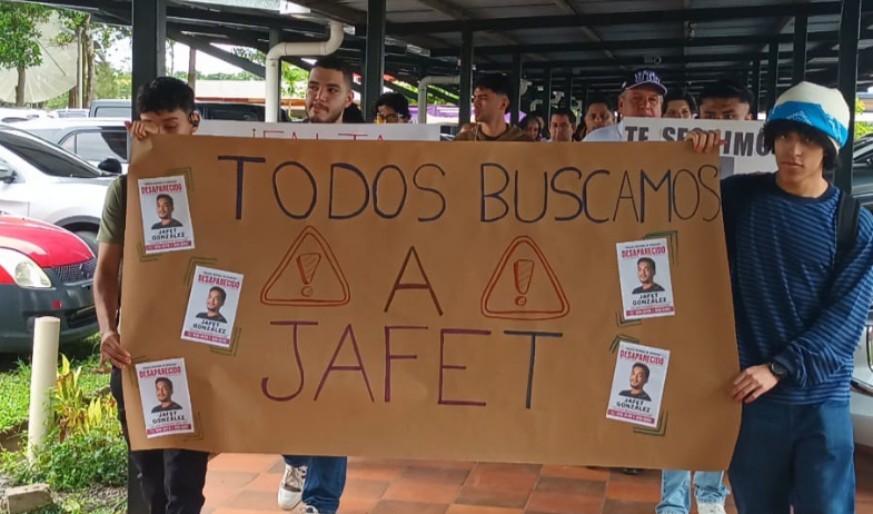 Siete días sin Jafet: comunidad universitaria se une a su búsqueda 