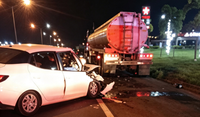 Muere conductor tras chocar contra un camión estacionado en la autopista Arraiján-La Chorrera 