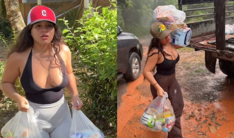 Yaneth Marín se pone las botas y lleva ayuda a los afectados por el terremoto del 9 de octubre 