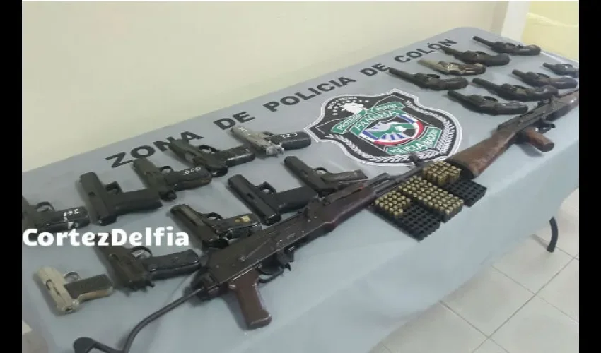 Armas incautadas en Colón 