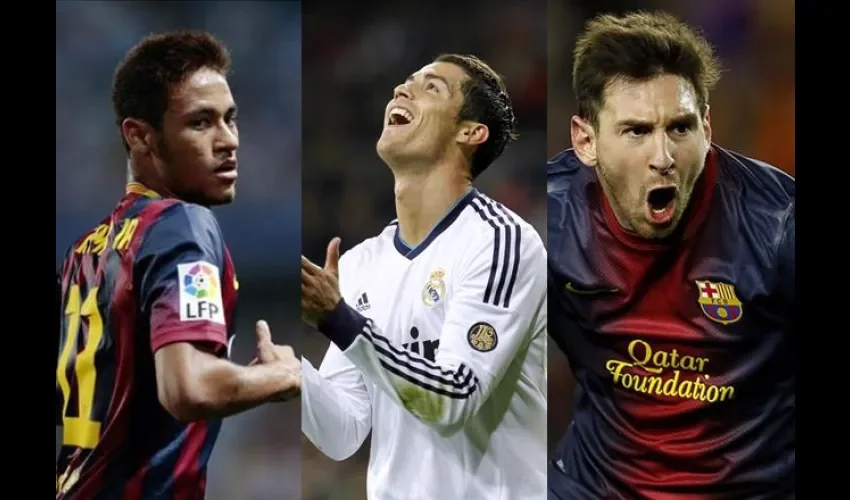 Messi, Neymar y Cristiano Ronaldo