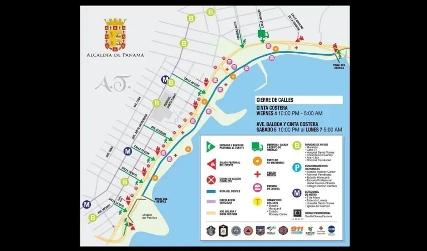 Ruta del desfile de Navidad 2015