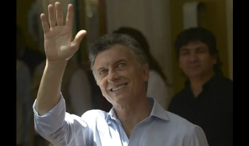 Macri, esta tarde, luego de ejercer su foto: Foto EFE