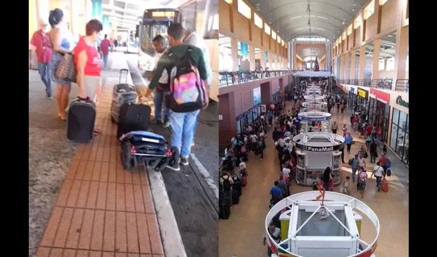 Pasajeros en la Terminal de Albrook 