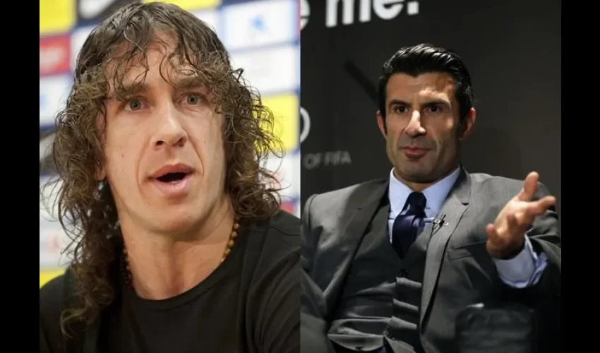 Carles Puyol Y Luis Figo