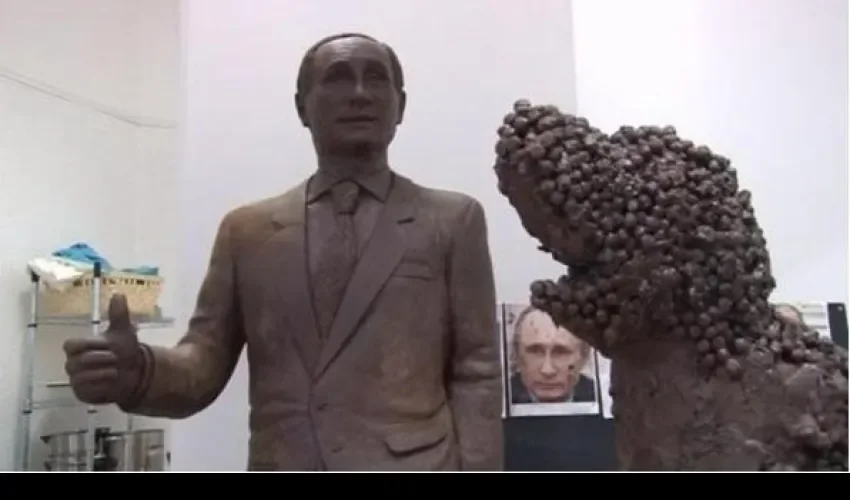 Estatua chocolate Putin