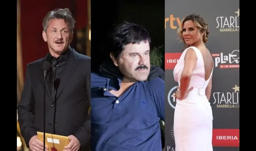 Sean Penn ,  Kate del Castillo y Joaquin el chapo  guzmán 