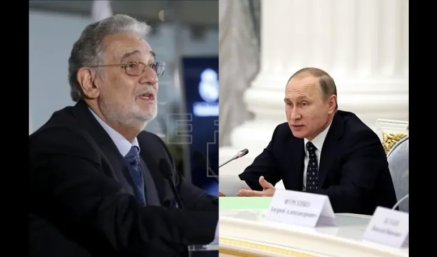 Vladímir Putin y Plácido Domingo