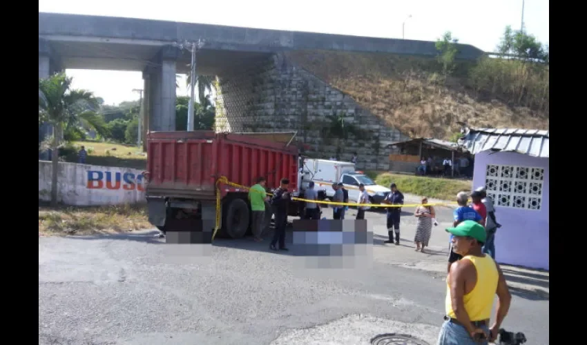 Camión aplasta a indigente en Torrijos Carter 