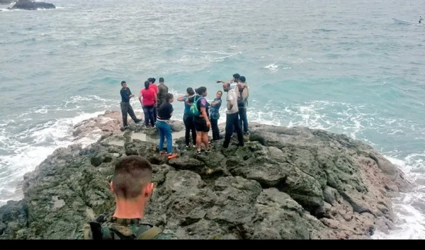 Cubanos rescatados por Senafront