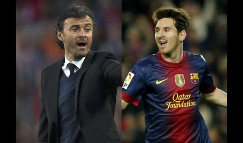 Luis Enrique Martíne y Leo Messi 