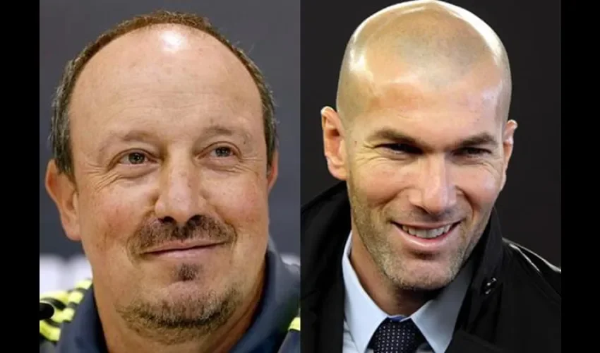 Rafa Benítez  y  Zinedine Zidane 