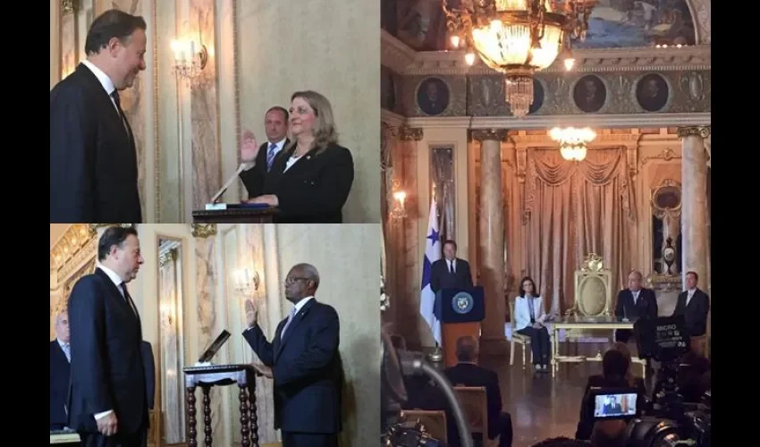 Juan Carlos Varela, Ángela Russo de Cedeño y Cecilio Cedalise
