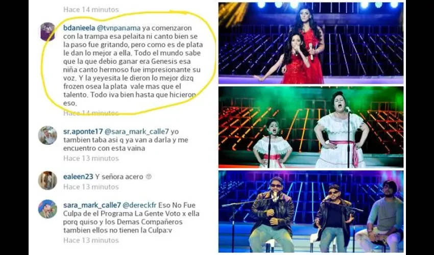 concurso de niños.
