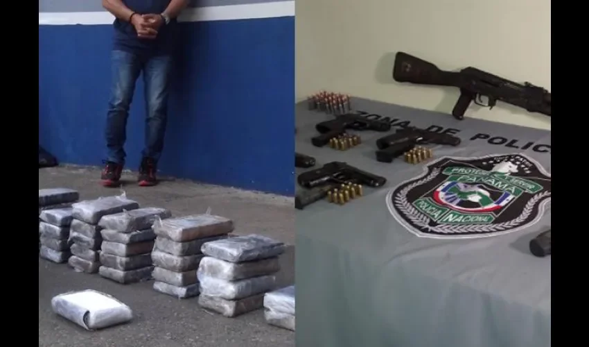 Decomiso de droga en Chepo y armas en Colón.