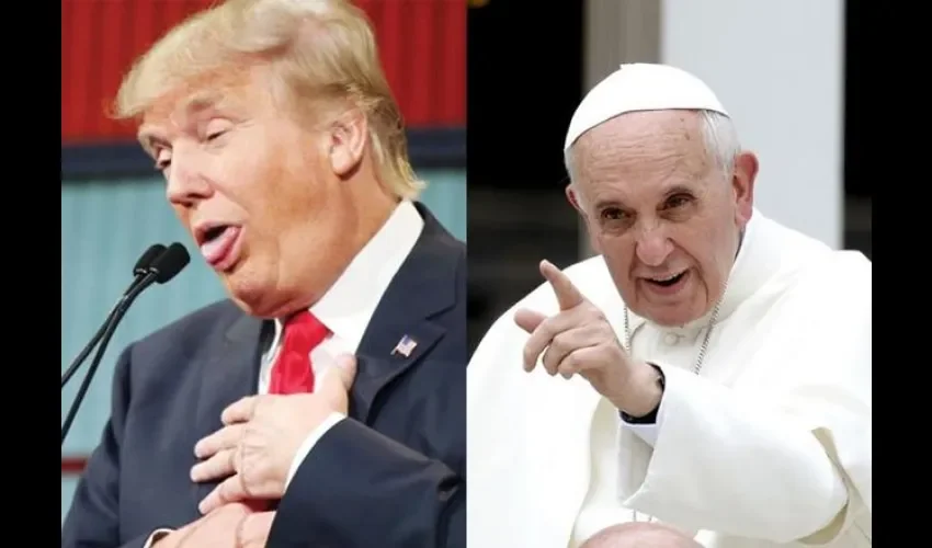 Donald Trump  y Papa Francisco 