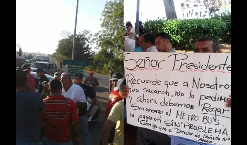 Transportistas protestan 