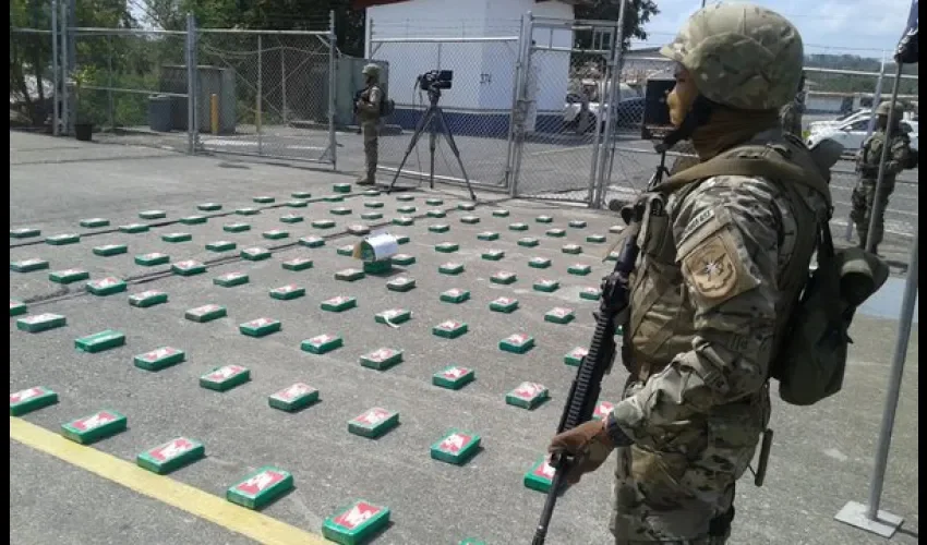 Droga  decomisada en  Isla Otoque