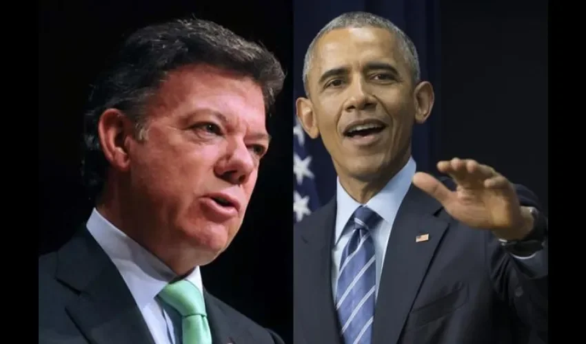 Juan Manuel Santos y Barack Obama