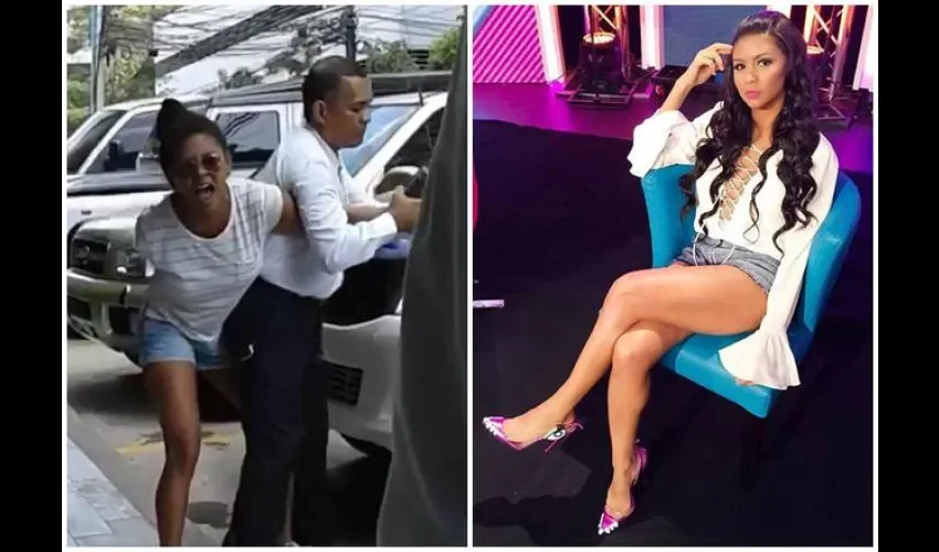 Pelea de presentadora. 