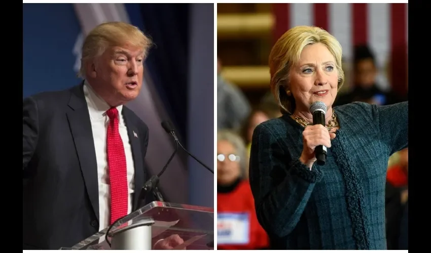 Los precandidatos a la presidencia de EE.UU. Donald Trump y Hillary Clinton. Foto EFE