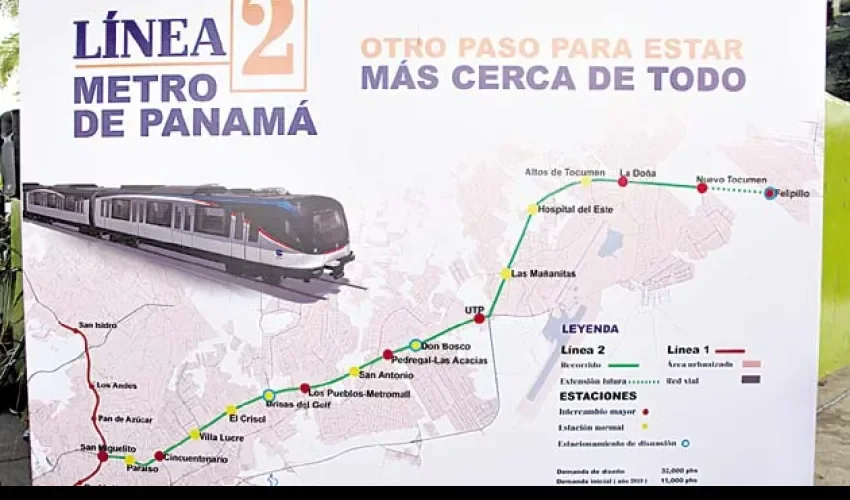 Maqueta de la línea 2 del metro  