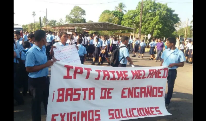 Protesta de estudiantes en Veraguas