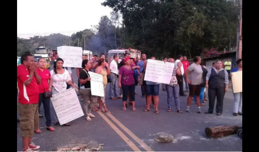Protesta en  Quebrada Bonita de Colón