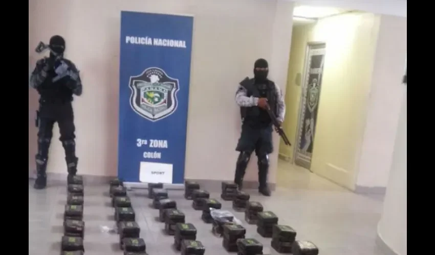 Droga decomisada en Colón 